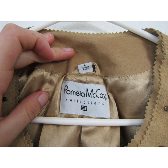 Vintage Pamela McCoy 3/4 Length 100% Suede Studded Western Style Jacket Large - Picture 2 of 9